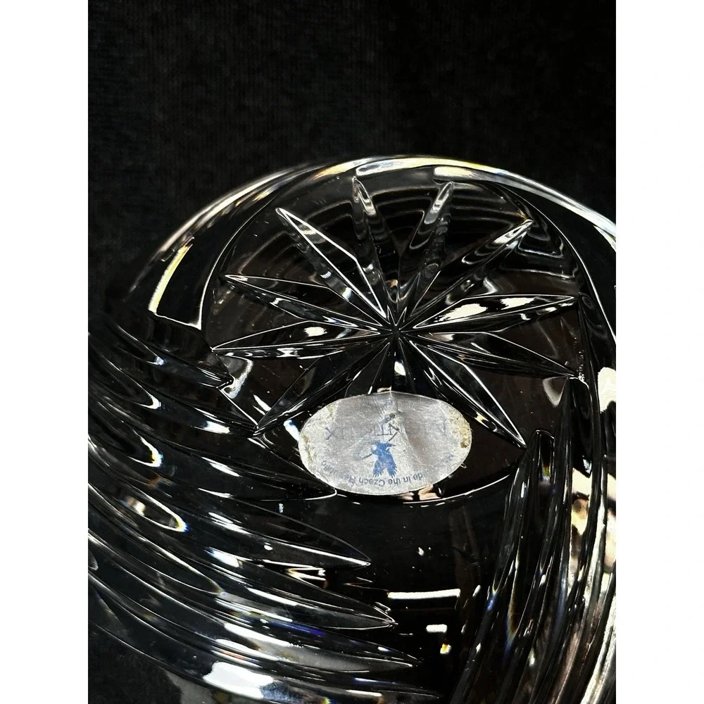 Montreux  24% Lead Crystal Candy Display Bowl Czech Republic 7